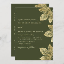 Grönt och Guld Rustik Löv i ett Bröllop