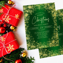 Grönt och Guld Snöflingor Julfest jul