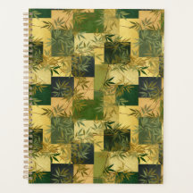 Grönt och Guld Squares Chiyogami Planner