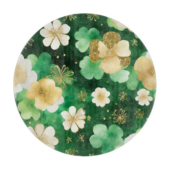 Grönt och Guld St patrick's day Shamrock (Framsidan)