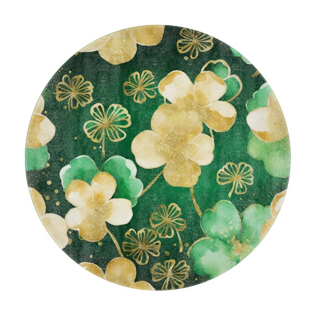 Grönt och Guld St patrick's day Shamrock (Framsidan)