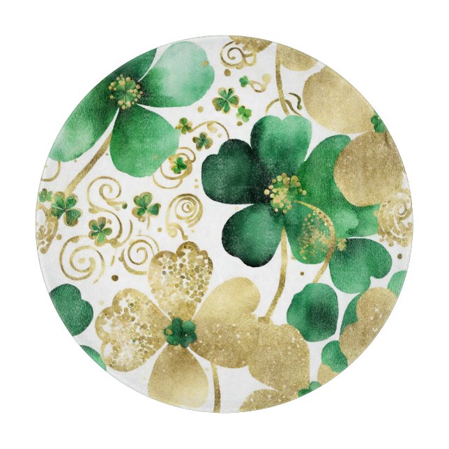 Grönt och Guld St patrick's day Shamrock (Framsidan)