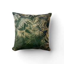 Grönt och Guld Tropical Handflatan Löv