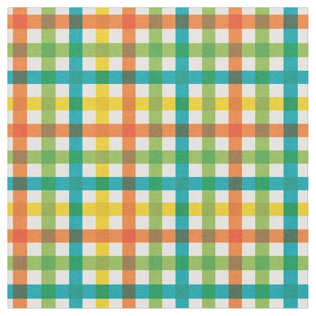 Grönt och Gult av Orange, sommarregnbåge Plaid/ Ta Tyg (Närbild)