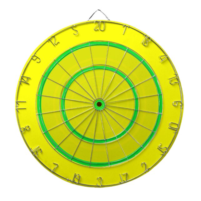 Grönt och Gult Bright Anpassningsbar Dart Board Piltavla (Framsidan)