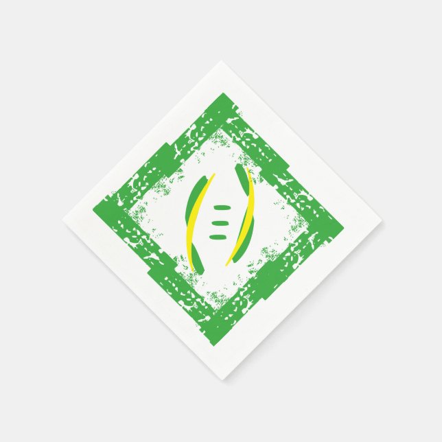 Grönt- och Gult Coctail Napkins Pappersservett (Hörn)