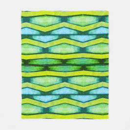 Grönt och gult fleecefilt