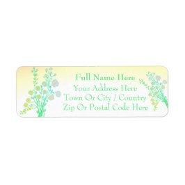 Grönt och Gult för mikroorganismer Returadress Etikett