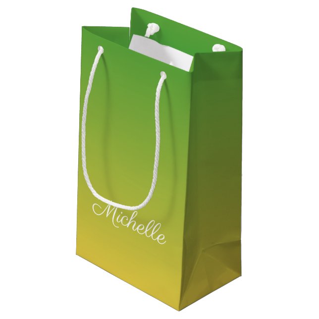 grönt och gult för personlig (Baksidan Vinklad)