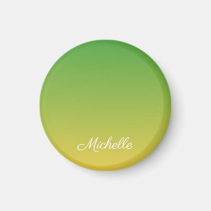 grönt och gult för personlig magnet