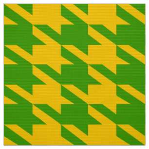 Grönt och Gult Houndstooth Seamless Mönster Tyg