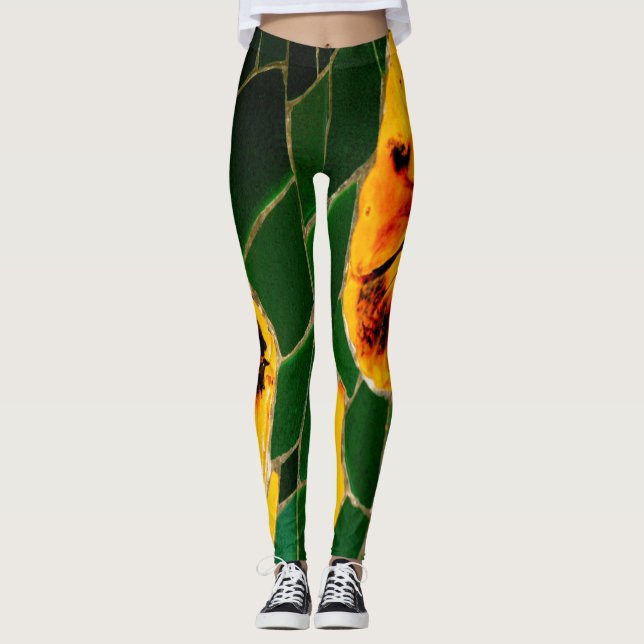 Grönt och gult leggings (Framsida)