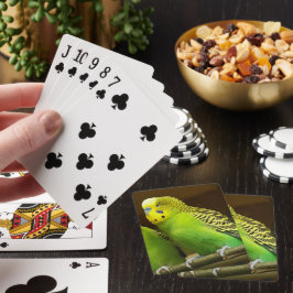 Grönt och Gult Parakeet Photo Casinokort
