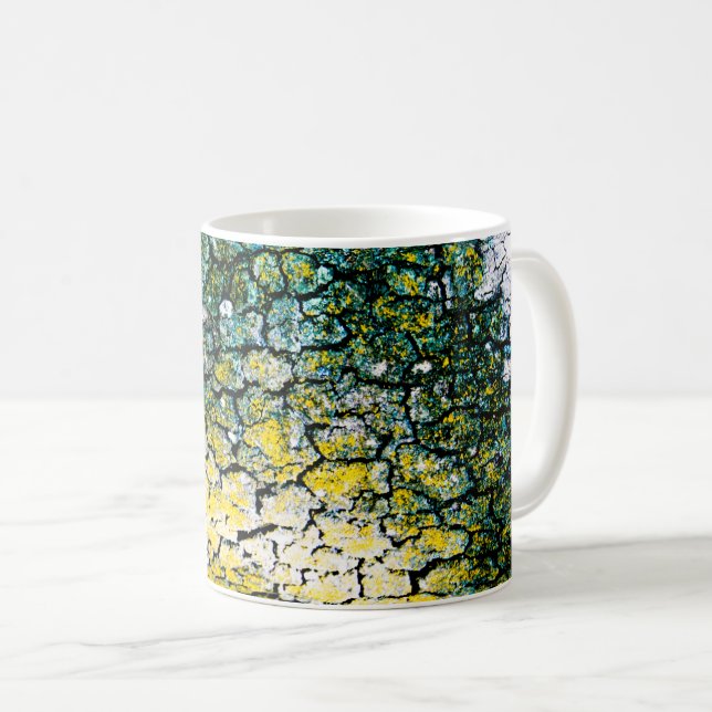 Grönt och Gult Träd Bark Kaffemugg (Framsida höger)