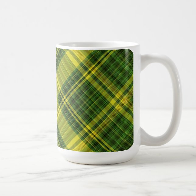 Grönt och Gult (vinklad) Kaffemugg (Höger)
