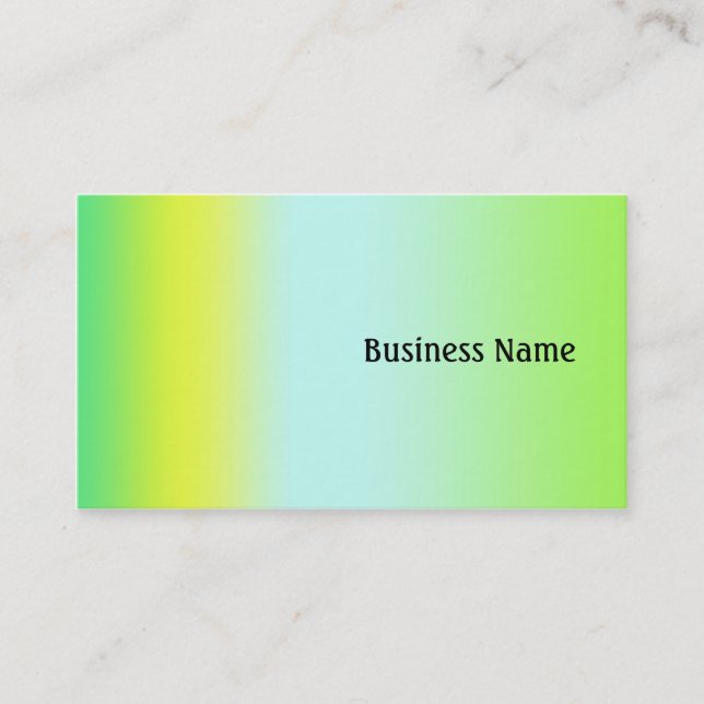 Grönt och gult visitkort (Framsida)