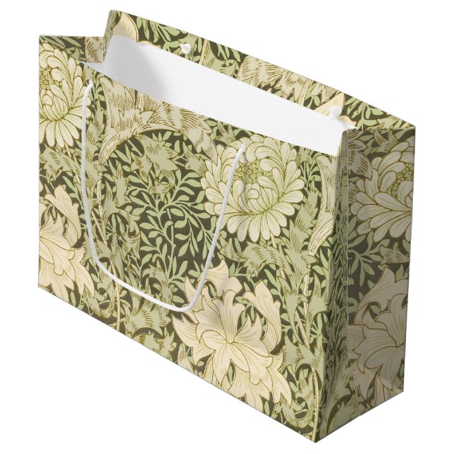 Grönt och Gult William Morris Gift Bag (Framsidan Vinklad)