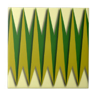 Grönt och Gult Zigzag