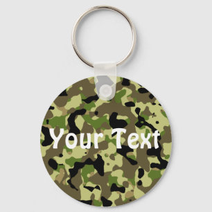 Grönt och Khaki Keychain Nyckelring