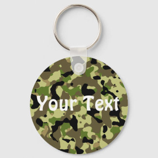 Grönt och Khaki Keychain Nyckelring
