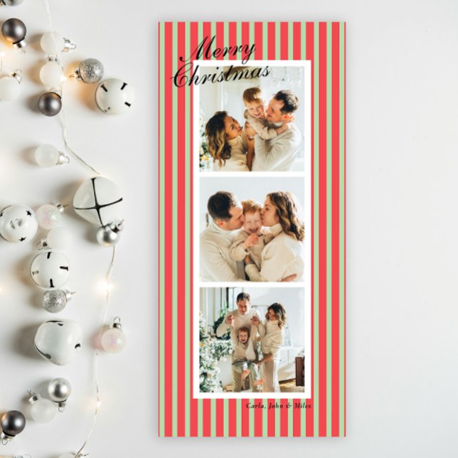 Grönt och korall Chic Lodrät Rand 3 Photo (Skapare uppladdad)