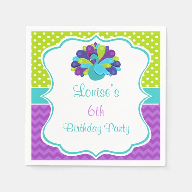 Grönt och Lila av akut boskap Pappersservett (Framsidan)