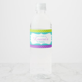 Grönt och Lila av akut boskap Vattenflaskor Etikett