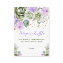 Grönt och Lila Blommigt Babykläder, hårklämma