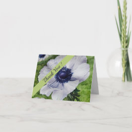 Grönt och Lila Blommigt för vattenfärg Tack Kort