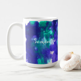 Grönt och Lila konst Kaffemugg