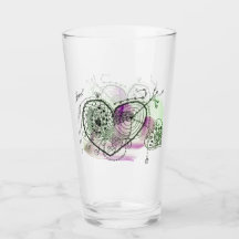 Grönt och Lila med Whimsical Hjärtat