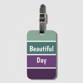 Grönt och Lila Rand Bagagebricka