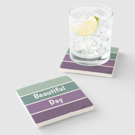 Grönt och Lila Rand Stenunderlägg