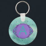 Grönt och Lila Sjöjungfru Skalor i monogrammet Nyckelring<br><div class="desc">Grönt och Lila Sjöjungfru Gold Foil skalar Monogram Girl's Monogram Namn och initial Nyckelring. Dessa nyckelkedjor gör perfekten till en anpassad flickas gåva under sjöjungfrun Birthday,  Bröllop,  Baby Shower eller Bachelorette Party. Kontakta designern om du vill ha anpassade matchande objekt.</div>