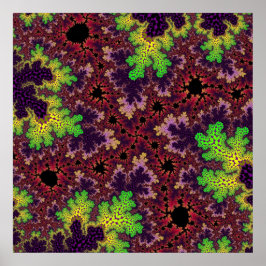 Grönt och Lila Speckle Poster