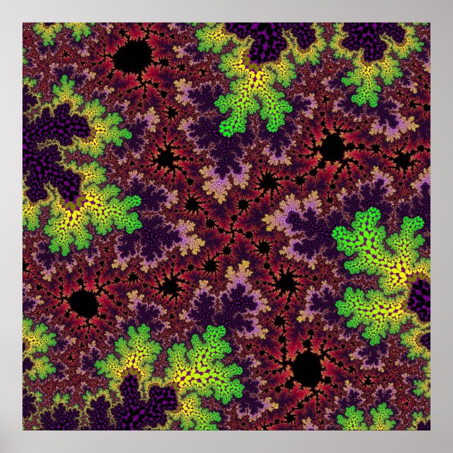 Grönt och Lila Speckle Poster (Framsidan)