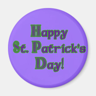 Grönt och Lila St. Patrick's Day-skjortor Magnet