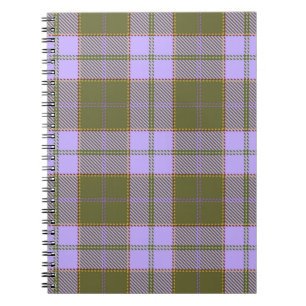 Grönt och Lila Tartan Play Scottish Seamless Pa Anteckningsbok