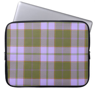Grönt och Lila Tartan Play Scottish Seamless Pa Laptop Fodral