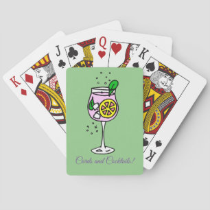Grönt och Lilac Cocktail Time Casinokort