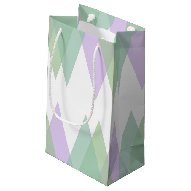 Grönt och lilaska trianglar (Baksidan Vinklad)