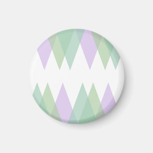 Grönt och lilaska trianglar magnet