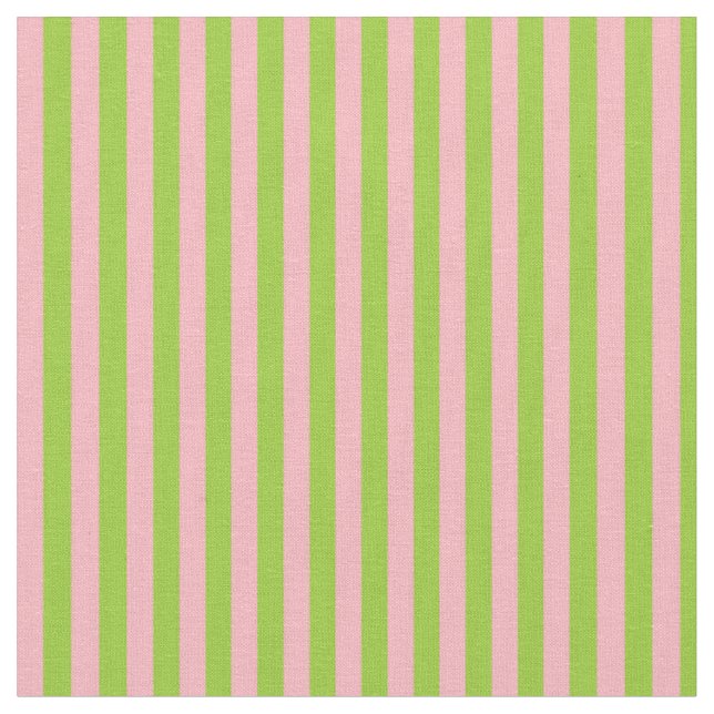 Grönt och Ljusare rosa Linjer Mönster Tyg (Närbild)