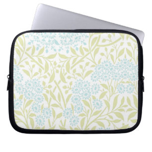 Grönt- och Mint Blommigt Damask-mönster Laptop Sleeve