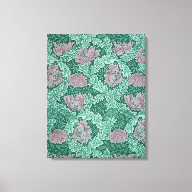 Grönt och Mönster (av William Morris) Canvastryck (Framsida)
