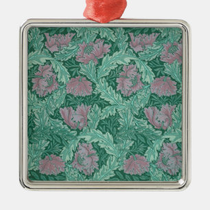 Grönt och Mönster (av William Morris) Julgransprydnad Metall