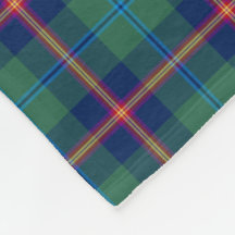 Grönt och Mörk blått Klan Young Tartan