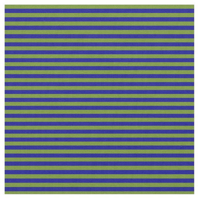 Grönt och Mörk blått stripe/uttorkad Mönster Tyg (Närbild)
