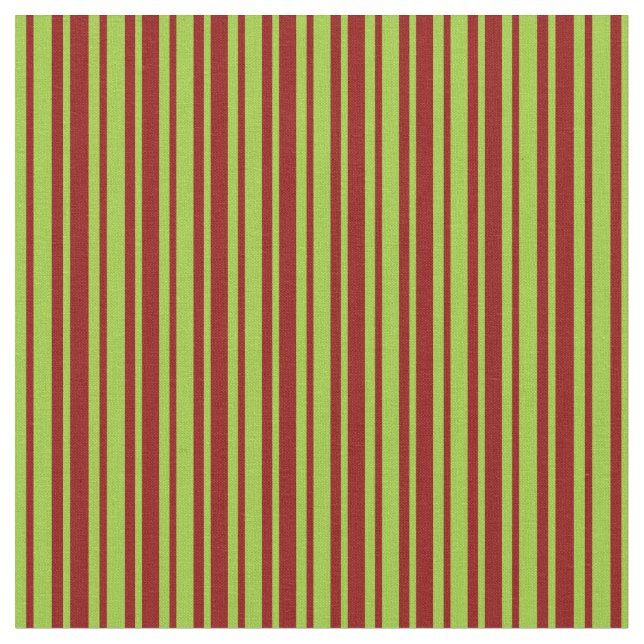 Grönt och Mörk Röd stripe/Innerad Mönster Tyg (Närbild)