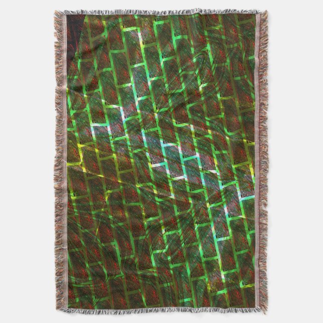 Grönt och nedfläckad, repor och väggeffekter filt (Framsidan Vertikal)